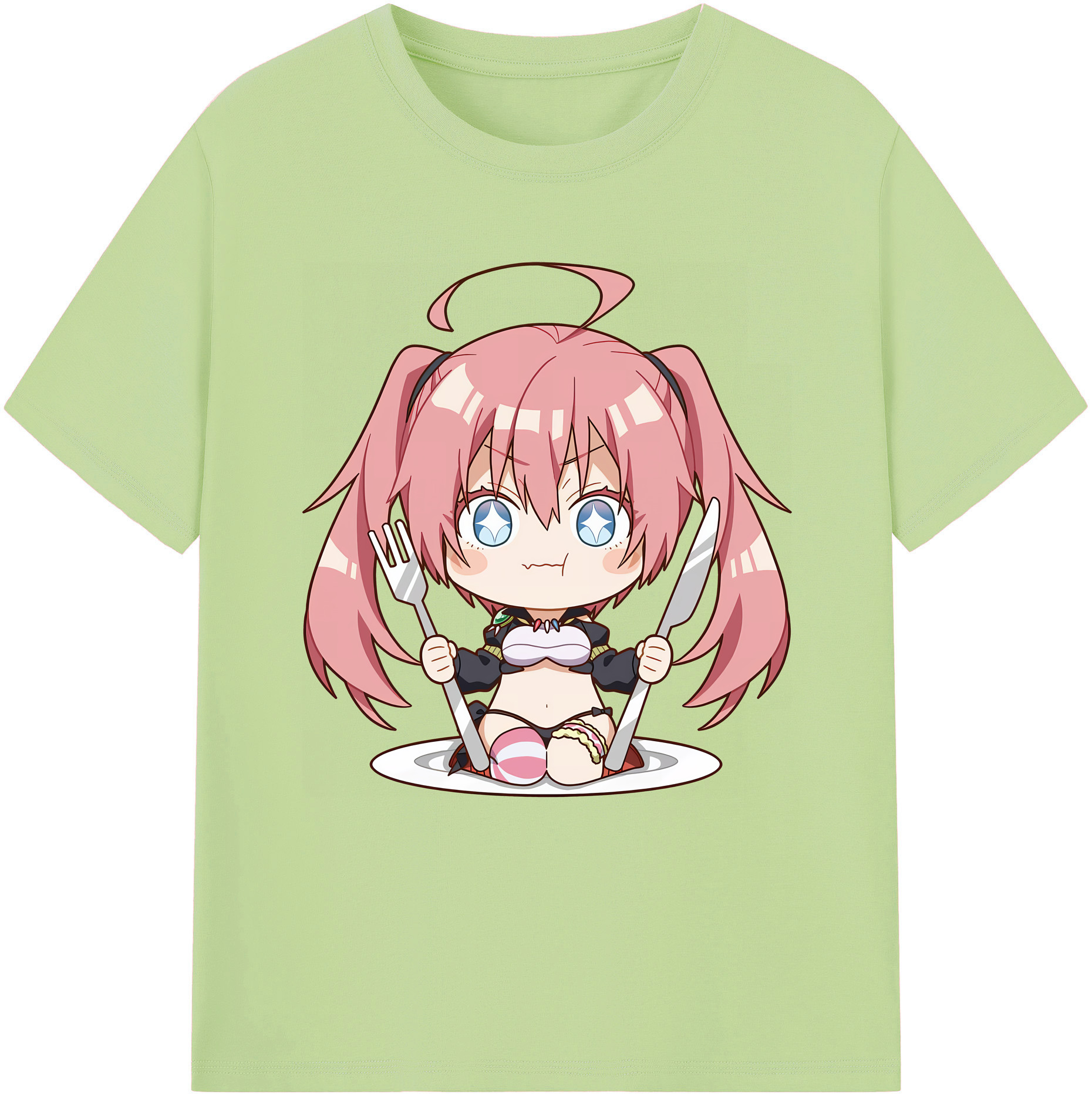 （画像用） 転スラ Regarding Reincarnated to Slime 綿100％半袖Tシャツ（フロントプリント）